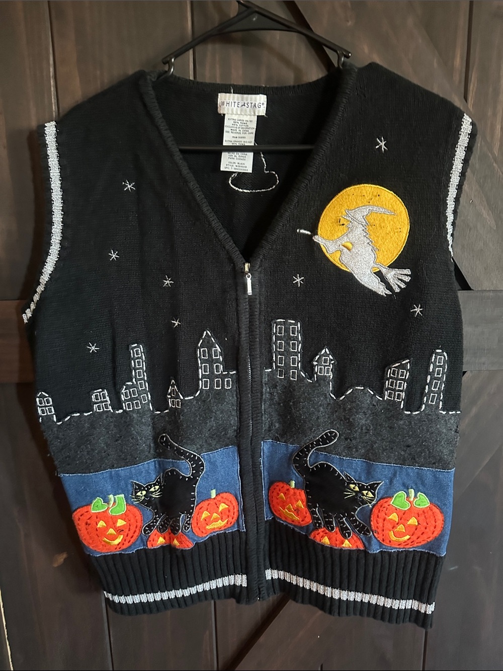 Vintage Halloween Black Vest